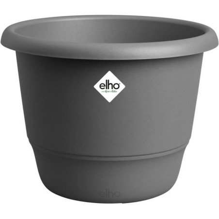 Pot de fleurs - ELHO - Amiga Rond 40 - Noir - Ø 39 x H 29 cm - Extérieur - 100% recyclé