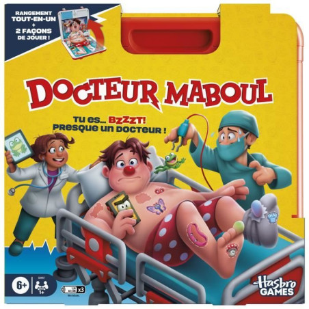 Docteur Maboul, jeu de plateau électronique avec mallette de transport tout-en-un, 2&nbsp;façons de jouer, 1&nbsp;joueur et plus, 10&nbsp;