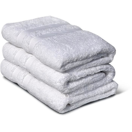 Lot de 3 serviettes - LOVELY HOME - 3 Serviettes 50 x 100 cm - Blanc