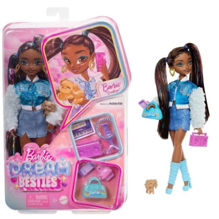 BARBIE équipe de Reve «&nbsp;Brooklyn&nbsp;»-Poupée et 8&nbsp;accessoires - Barbie - HYC22