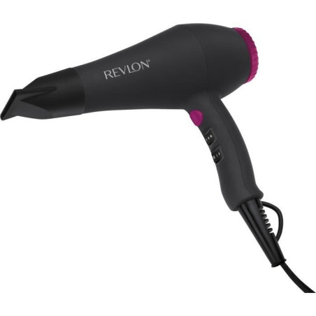 Seche-cheveux - REVLON - RVDR5251E - Perfect Heat - 2000&nbsp;W - Moteur AC - 2 vitesses - Noir / Rose