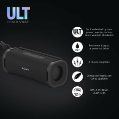 Haut-parleurs bluetooth portables Sony SRSULT10B Noir Haut-parleurs bluetooth portables Sony SRSULT10B Noir
