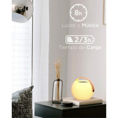 Haut-parleur Bluetooth avec Lampe LED KSIX Bubble Blanc 5 W Portable Haut-parleur Bluetooth avec Lampe LED KSIX Bubble Blanc 5 W Portable
