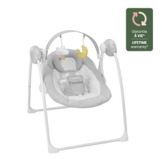 Badabulle Balancelle Electrique Confort - Pliable - Ultra Compact - Arche de jeux amovible
