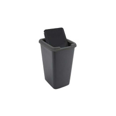 Poubelle de cuisine 50 l manuel Swing plastique noir - 