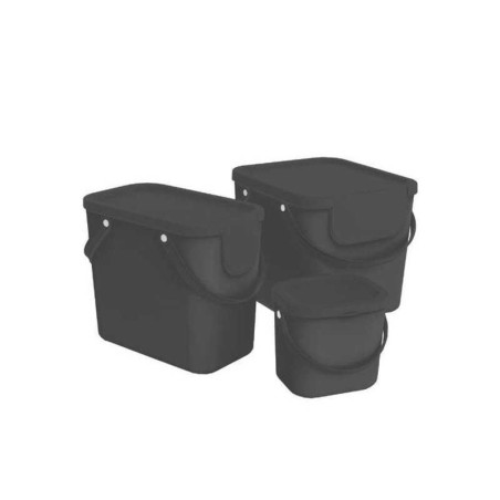 Poubelle déchets organiques 6 l manuel trendy plastique gris