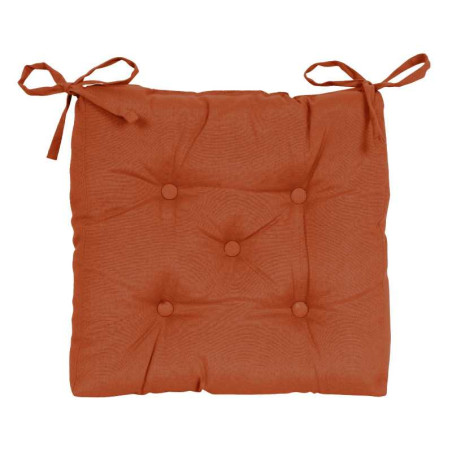 Galette de chaise Luck polycoton, 40x40cm lava 3 terracotta