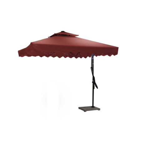 Parasol déporté 2.5x2.5m rouge