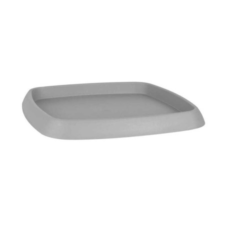 Soucoupe pot carre D20 gris beton uc10