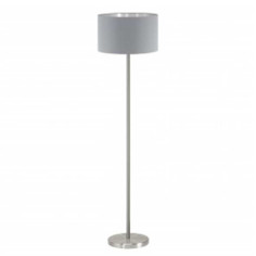 Lampe sur pieds Maserlo gris et argent E27 60W - 