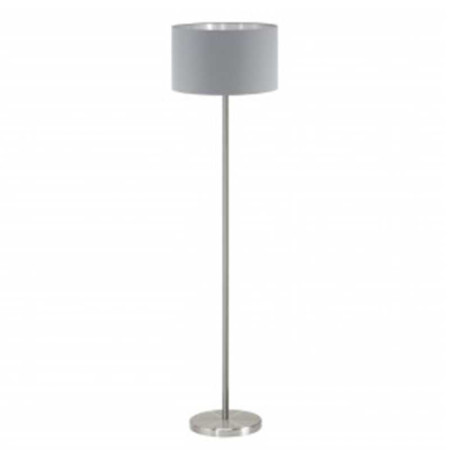 Lampe sur pieds Maserlo gris et argent E27 60W - 