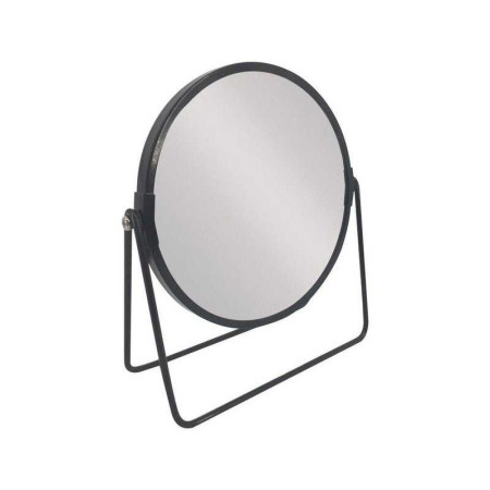 Miroir grossissant x2 rond à&nbsp; poser basic noir - 