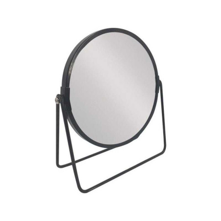 Miroir grossissant x2 rond à&nbsp; poser basic noir