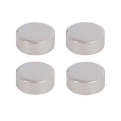 Jeu de 4 fixations miroirs rondes chromées - 