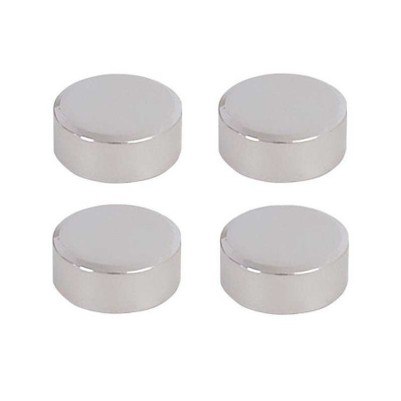 Jeu de 4 fixations miroirs rondes chromées