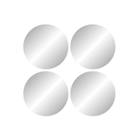 Miroir de salle de bain diamètre 15 cm bords polis x4 - 