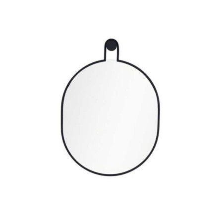 Miroir pendule l.50 X H.70 cm noir - 