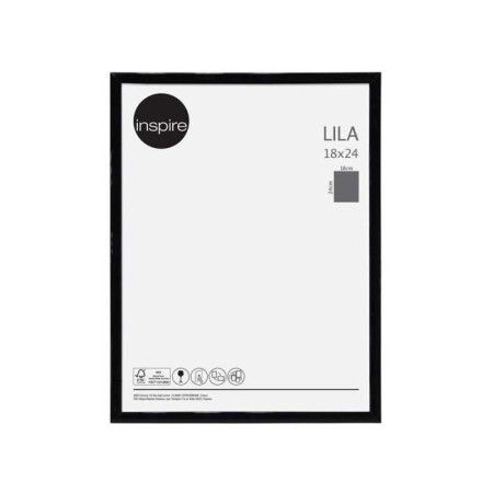 Cadre photo Lila 24x18cm noir- Livraison express