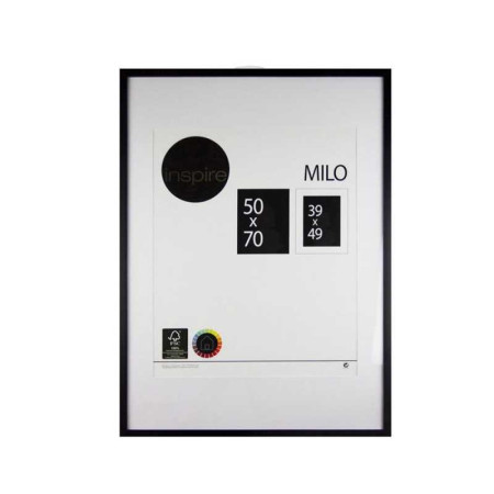 Cadre photo milo 50x70 cm bois noir- Livraison express