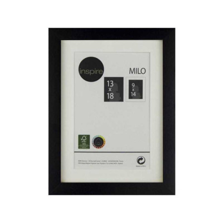 Cadre photo milo 13x18 cm bois noir- Livraison express