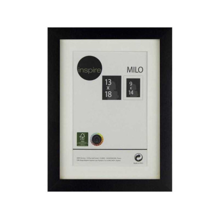 Cadre photo milo 13x18 cm bois noir