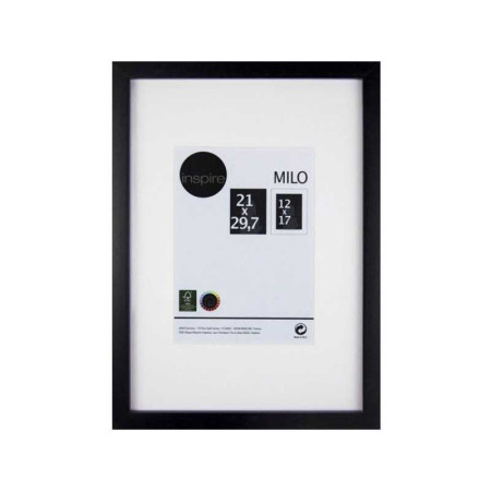 Cadre photo milo 21x29.7cm bois noir- Livraison express