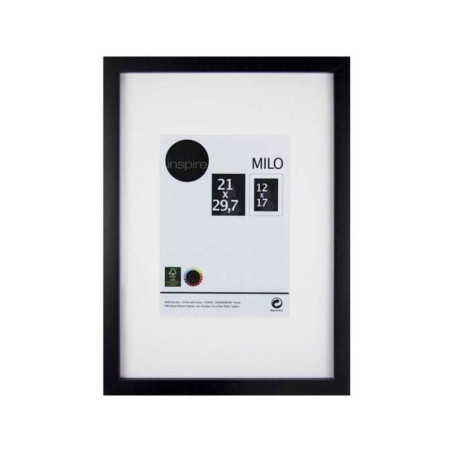 Cadre photo milo 21x29.7cm bois noir