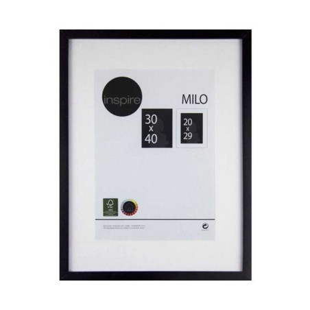 Cadre photo milo 30x40 cm bois noir