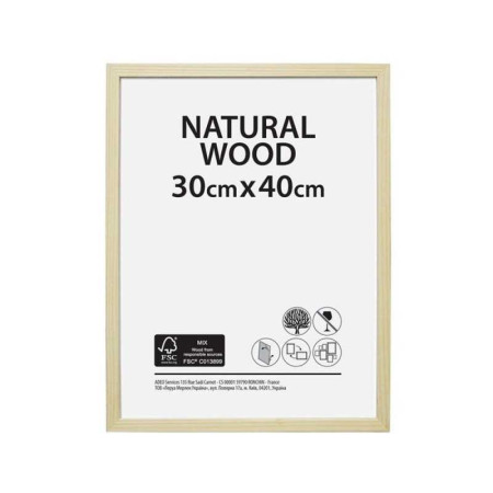 Cadre brut L.30 X H.40 cm bois naturel- Livraison express
