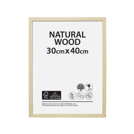 Cadre brut L.30 X H.40 cm bois naturel