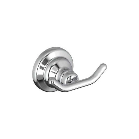 Crochet pour salle de bains fixation au choix double Charm chromé - 