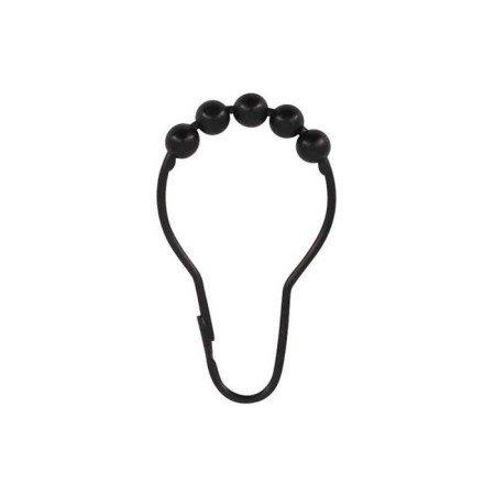 Anneaux douche 7.5cm x12 noir sensea - 