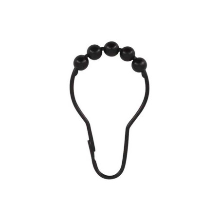 Anneaux douche 7.5cm x12 noir sensea