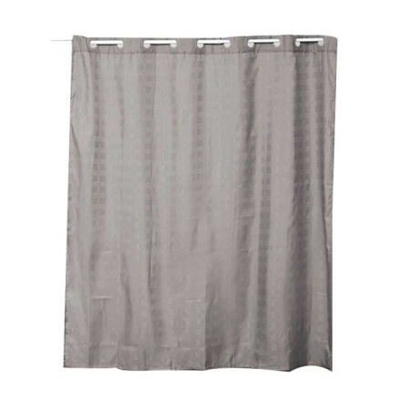 Rideau de douche taupe 180x200 Oeillets Polyester UV6 - 