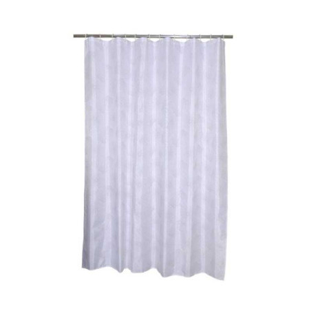 Rideau de douche élégant 180x200cm textile blanc