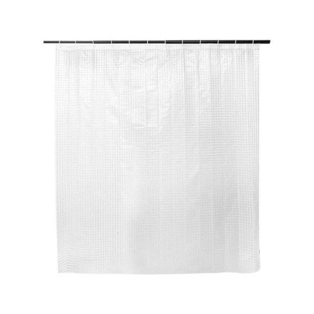 Rideau de douche en peva transparent L.180 x H.200 cm cube 3D SENSEA