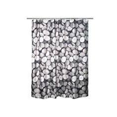 Rideau de douche en textile L.180 x H.200 cm galet SENSEA - 