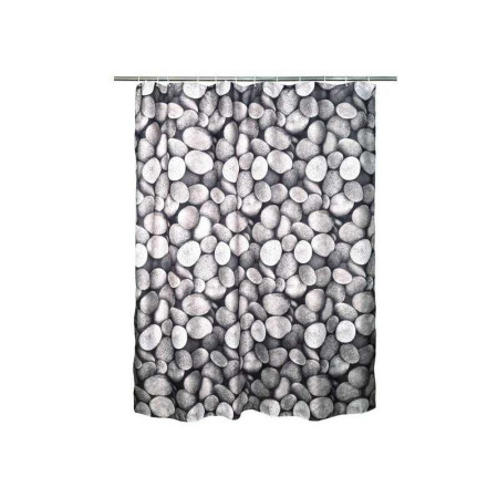 Rideau de douche en textile L.180 x H.200 cm galet SENSEA - 