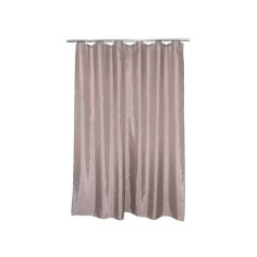 Rideau de douche happy 180x200cm textile brun taupe - 