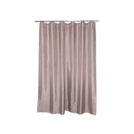Rideau de douche happy 180x200cm textile brun taupe - 