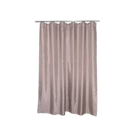 Rideau de douche happy 180x200cm textile brun taupe