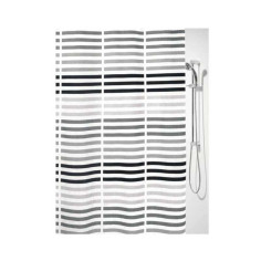 Rideau de douche textile 180x200cm derek noir - 