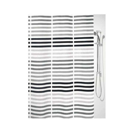 Rideau de douche textile 180x200cm derek noir - 
