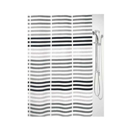 Rideau de douche textile 180x200cm derek noir
