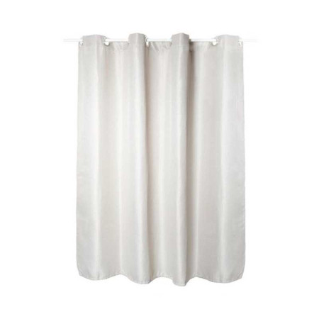 Rideau de douche textile blanc 180x200cm easyclip maya - 