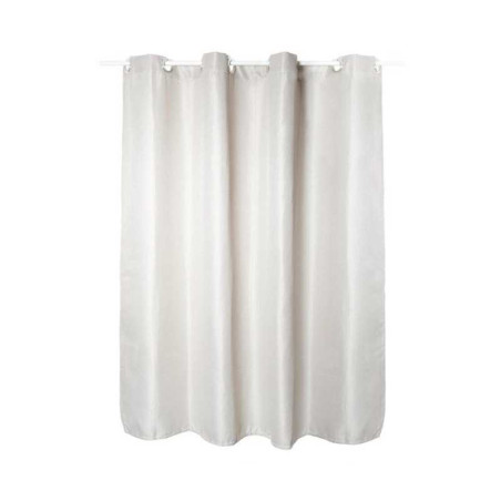 Rideau de douche textile blanc 180x200cm easyclip maya
