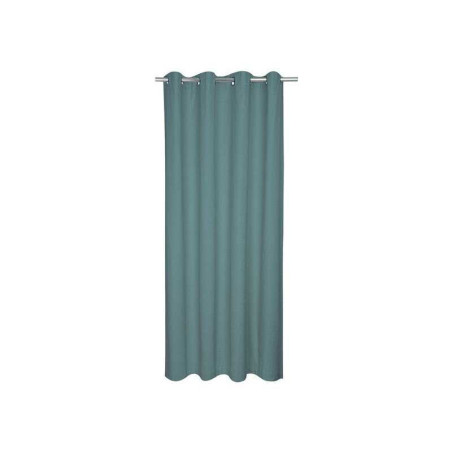 Rideau tamisant coton biologique Leya bleu l.140 x H.280 cm
