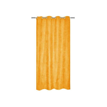 Rideau tamisant Newmanchester suédine jaune l.140 x H.280 cm