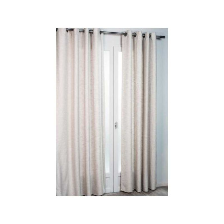 Rideau tamisant Whool beige L.140 X H.260 cm