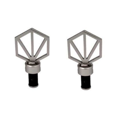 2 embouts pour barre de vitrage, diam.10 mm, gris design